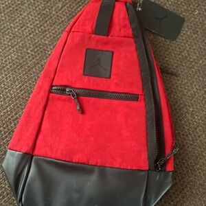 Jordan Red and Black Sling Backpack 🔥 NWT